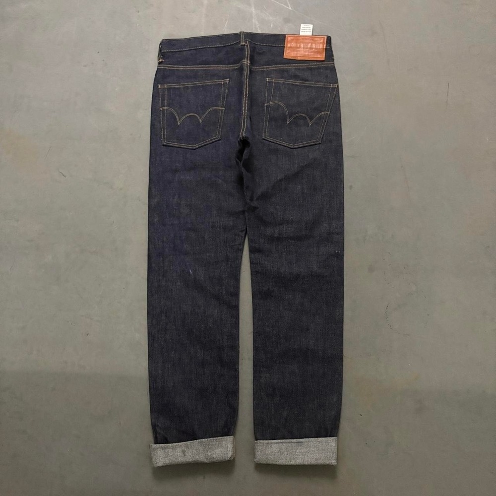 Vintage Edwin ED-55 Selvedge Denim Jeans Japan Made Raw Indigo Button Fly 34x33